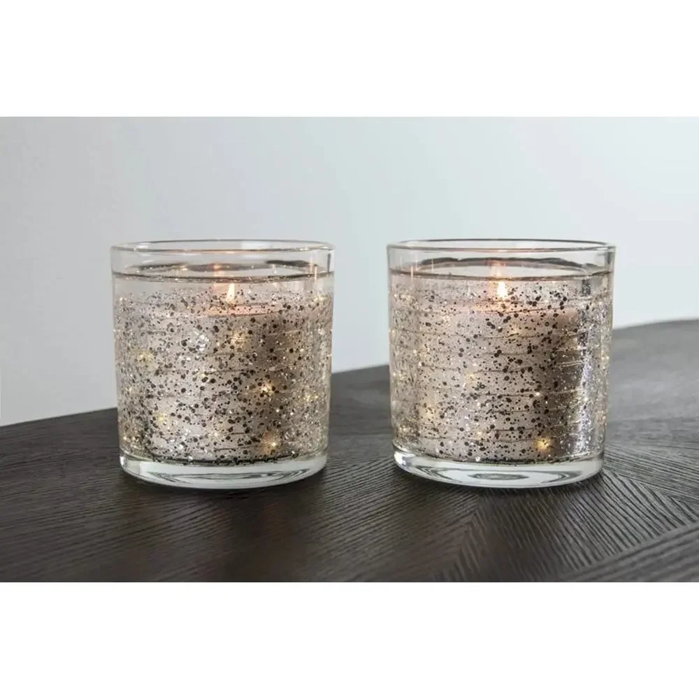 Avaria LED Scented Wax Candles Set of 2 Pomegranate Bay 12 oz Jars NEW OEM